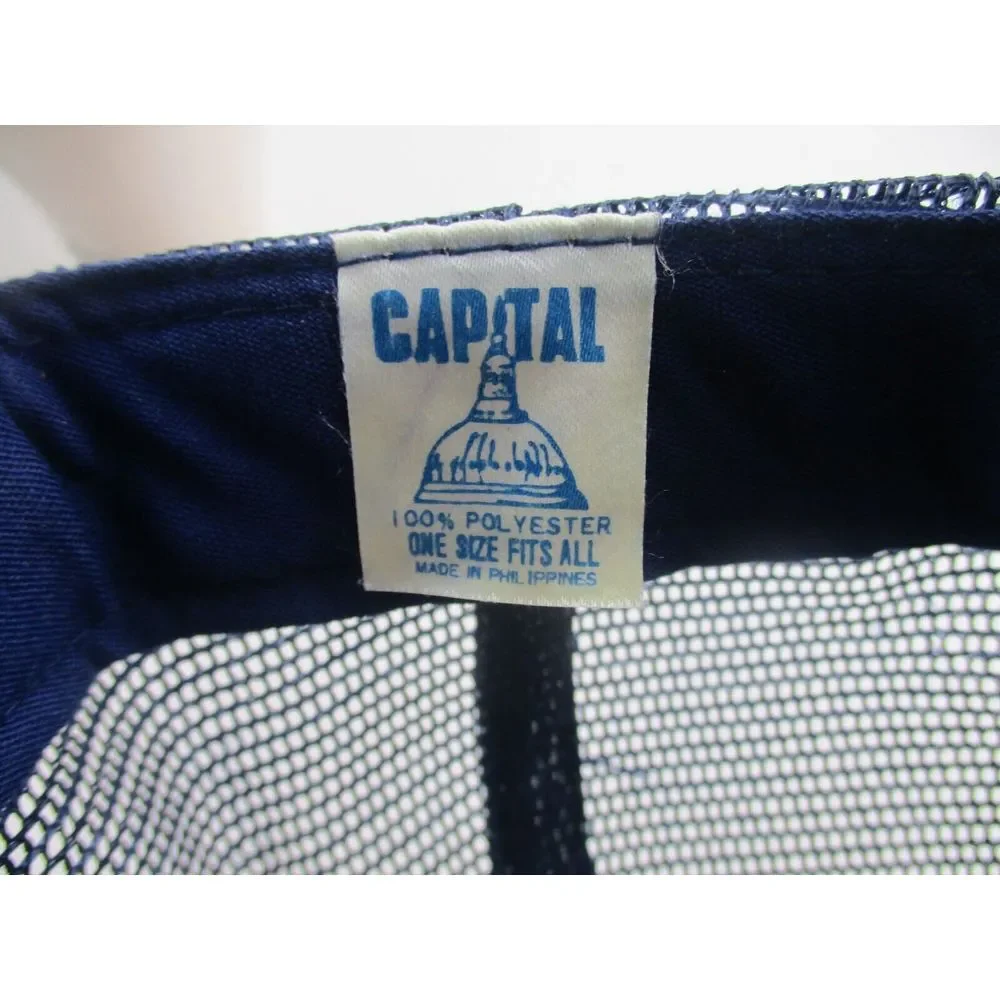Vintage Chuck Callahan Ford Blue Snapback Mesh‎ Trucker Hat Cap